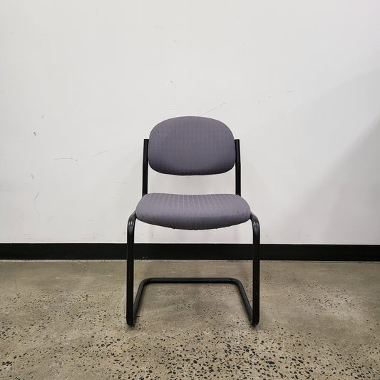 Cantilever Boardroom Chairs in Charcoal Grey and Black