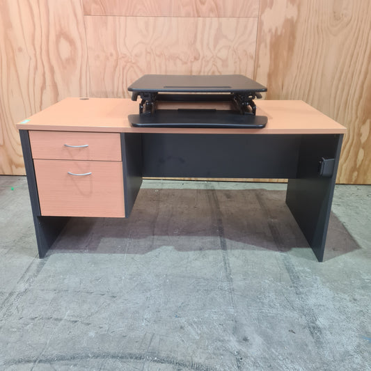 Desk Riser Black with Round Edge