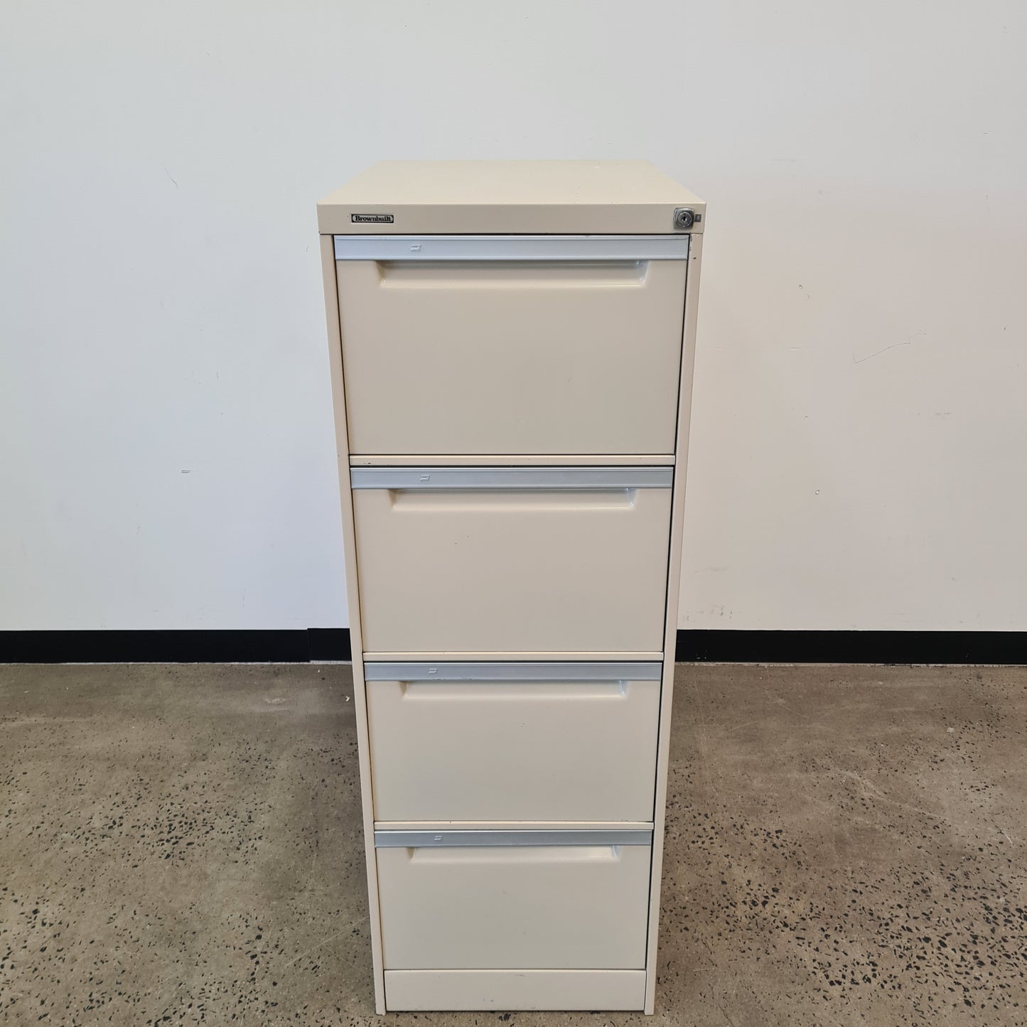 Brownbuilt 4 Drawer Filing Cabinet in Beige