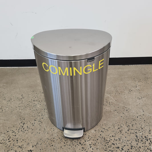 Brabantia Comingle Recycling Pedal Bin in Aluminium Finish