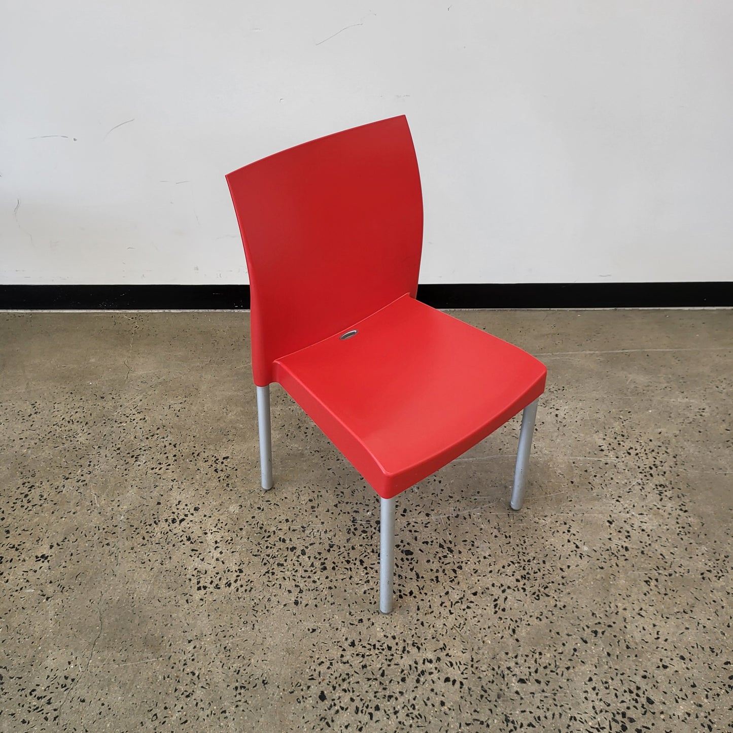 Harmony Contract Furniture Belize SC Red Outdoor Stacking Chair in Red