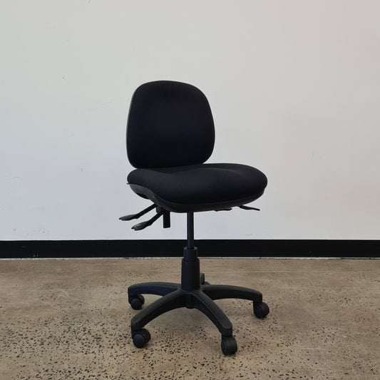 Bowermans Office Task Chair in Black Upholstery