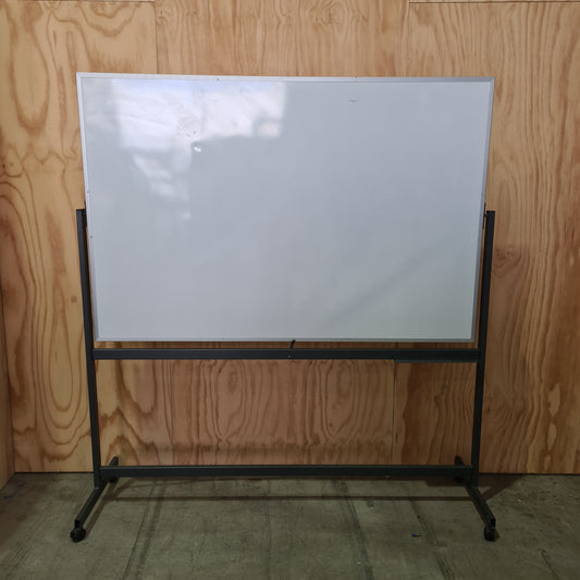 Large Double-Sided Whiteboard on Wheels