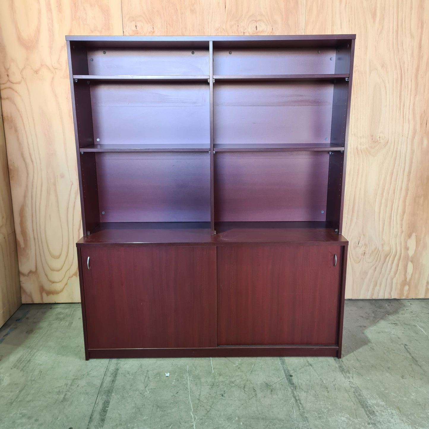 Credenza and Hutch in Mahogany