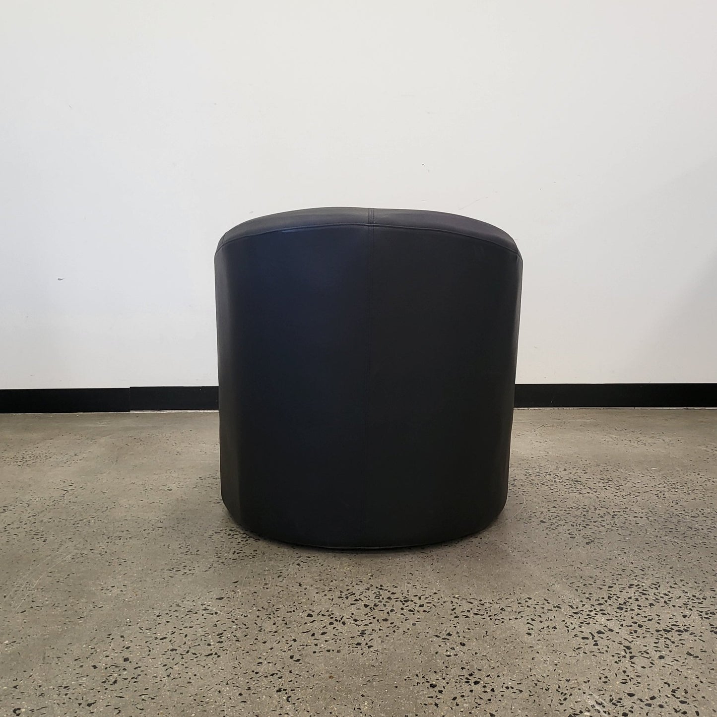 Tub Armchair in Black Leather