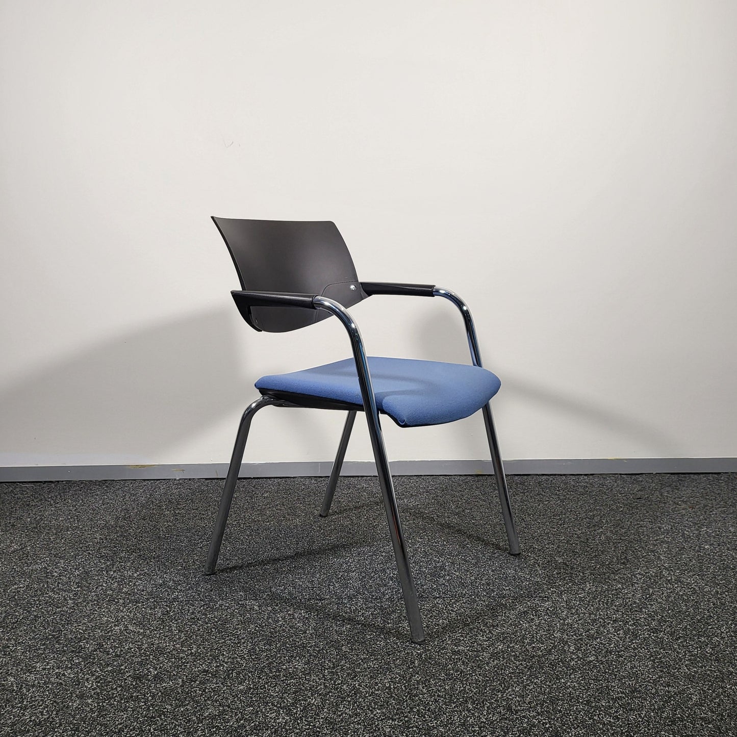 Koenig + Neurath Chair with Blue Upholstery