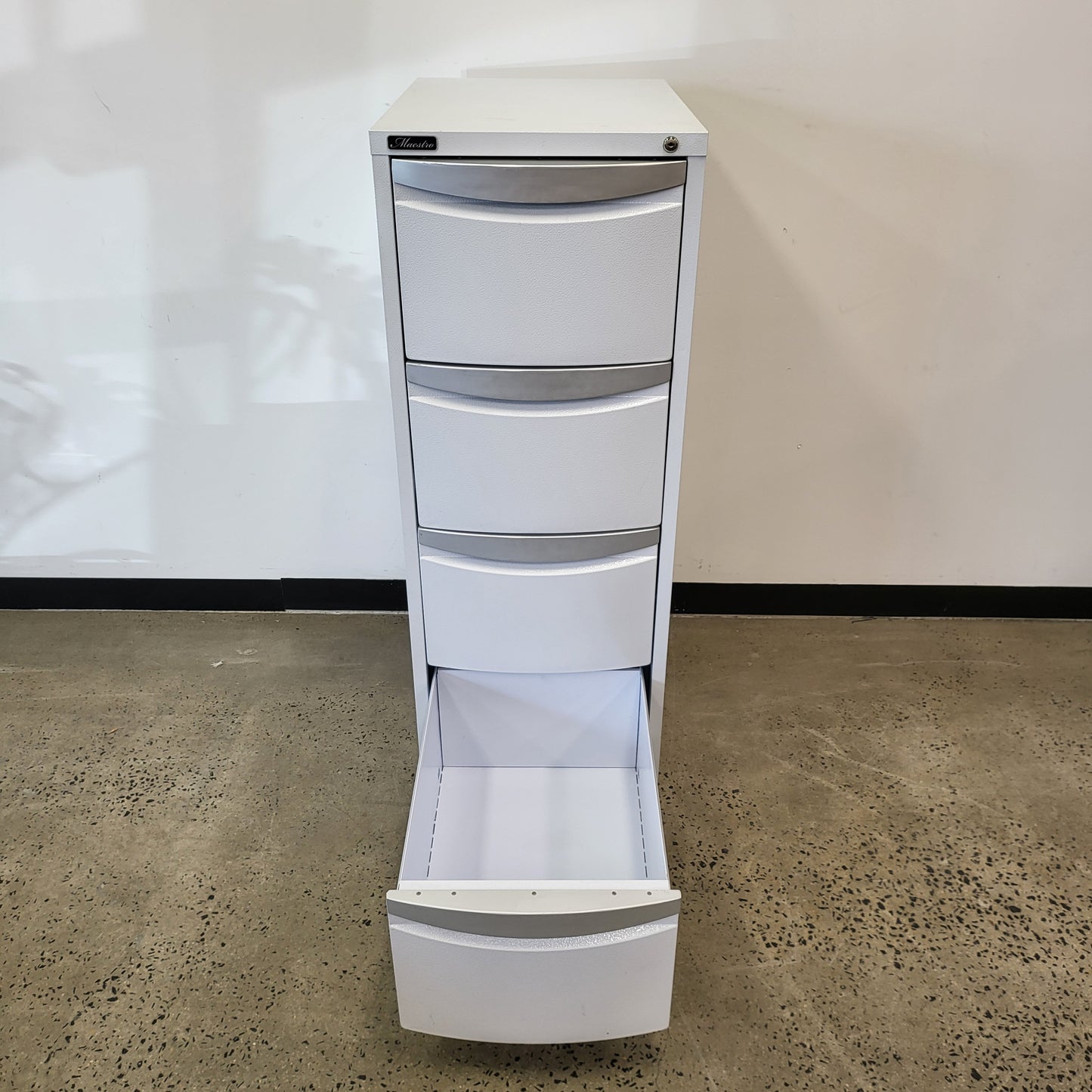 Maestro 4 Drawer Filing Cabinet in White