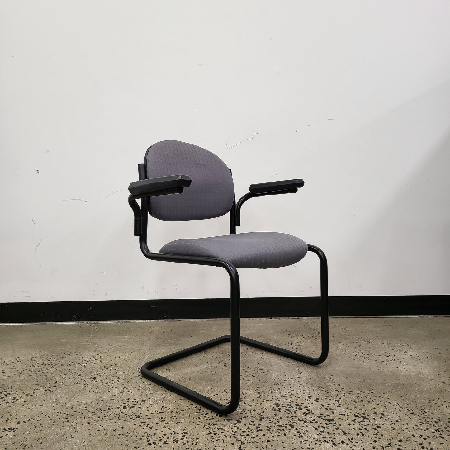 Cantilever Boardroom Chairs in Charcoal Grey and Black