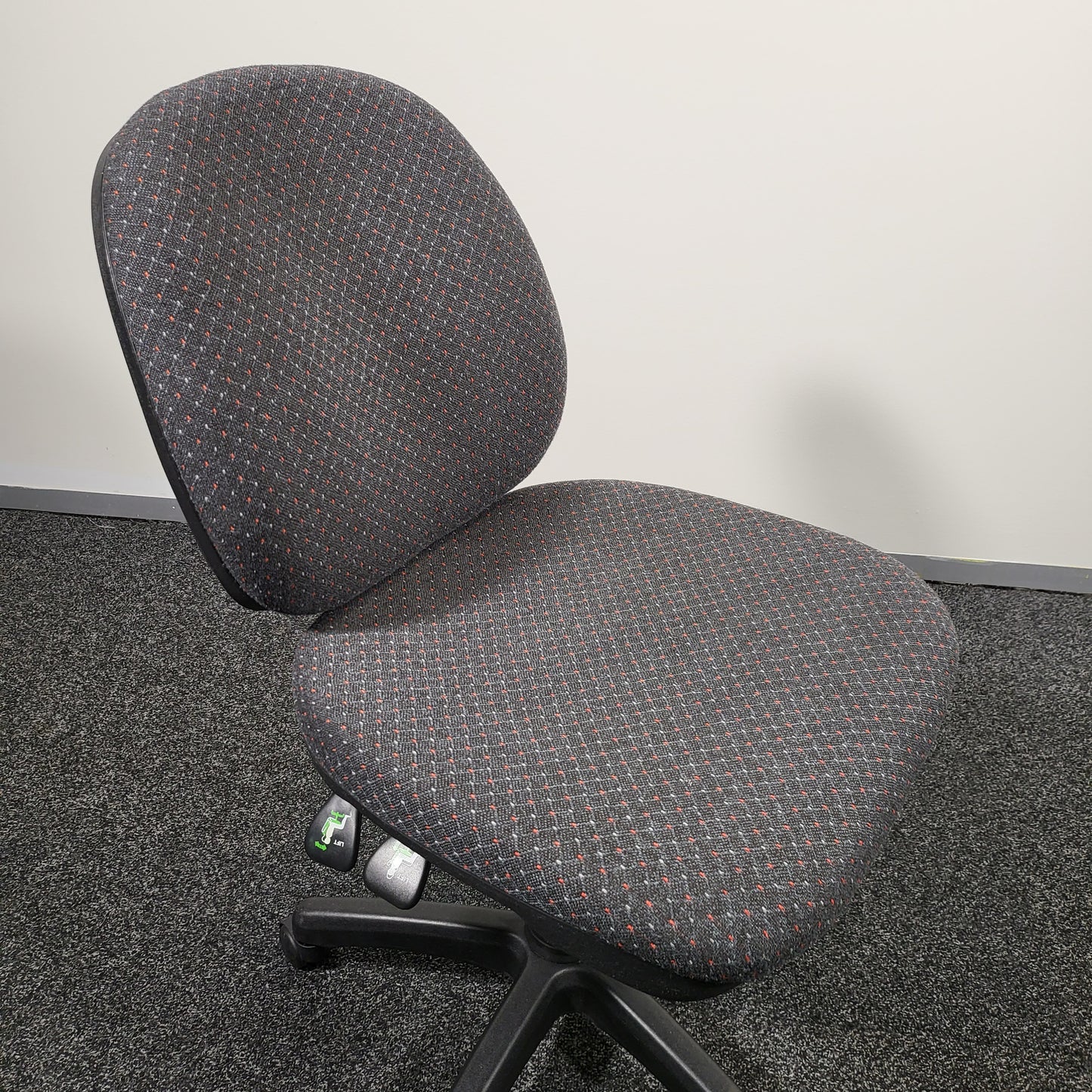 Office Task Chair in Grey Pattern Upholstery