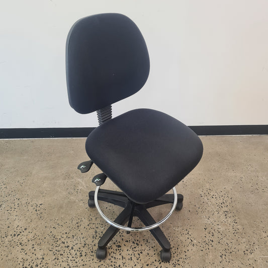 Black Drafting Task Chair