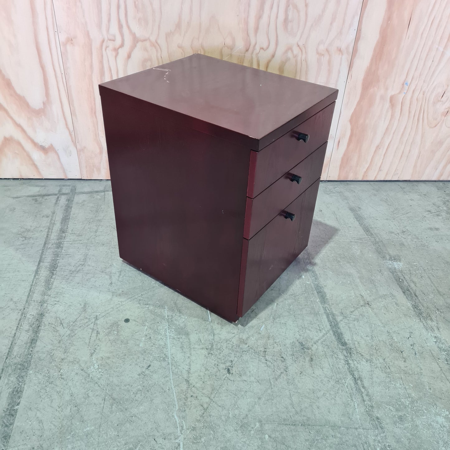 Wooden Mobile Pedestal Unit on castors in Mahogany