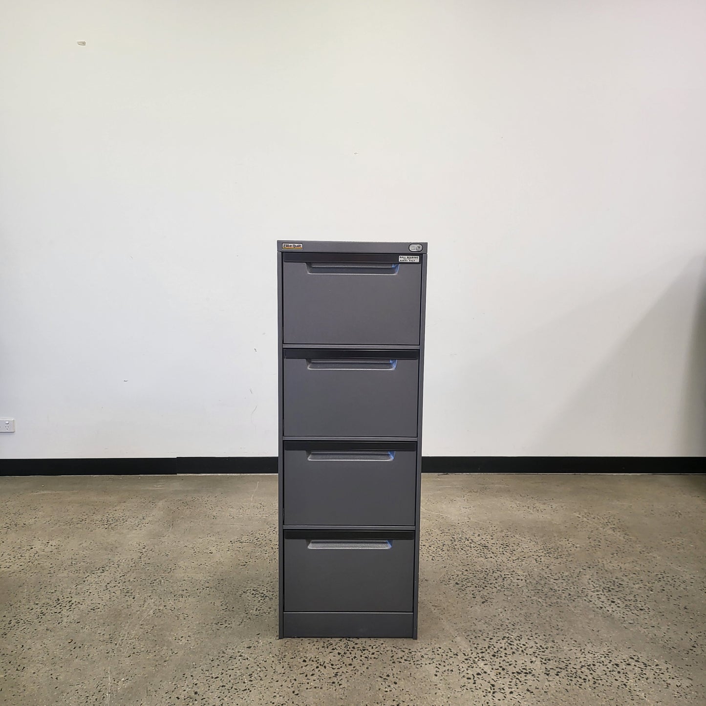 EliteBuilt 4 Drawer Filing Cabinet in Charcoal