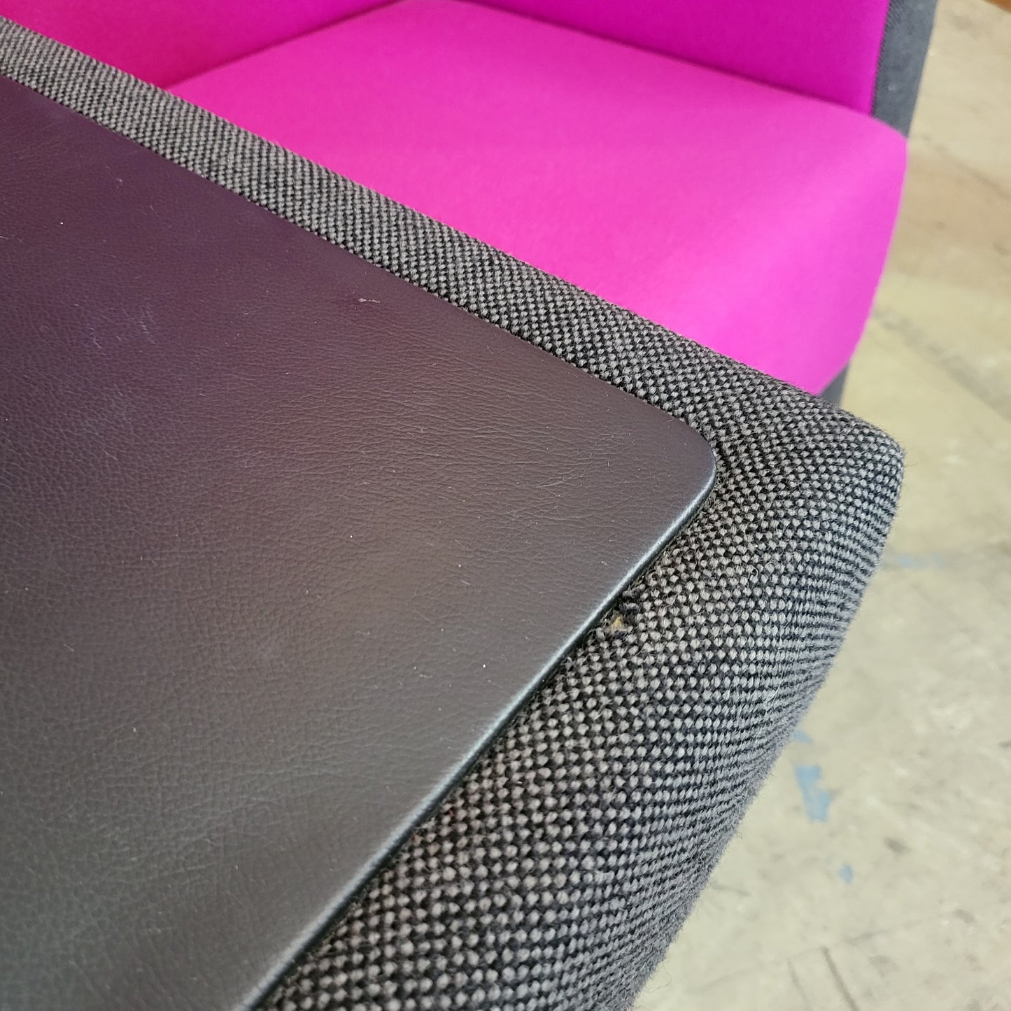 Prooff Earchair by Jurgen Bey in Magenta and Charcoal (Left Ear)