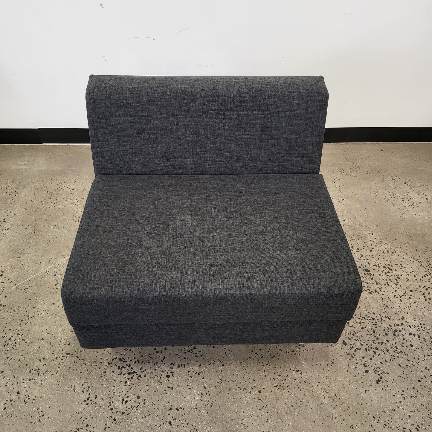 Single Seat Sofa in Charcoal Grey with Wooden Legs