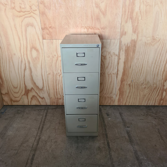 Beige 4 Drawer Filing Cabinet