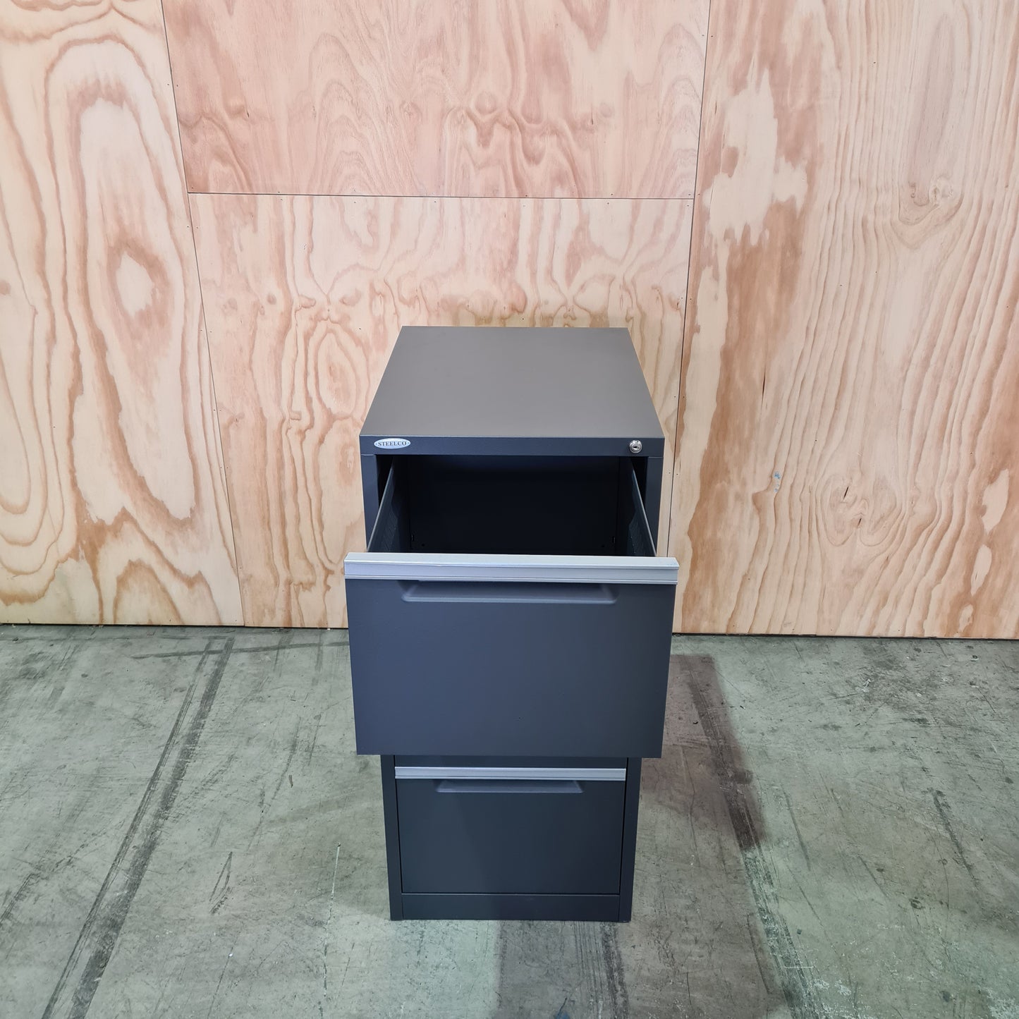 SteelCo 3 Drawer Filing Cabinet in Charcoal