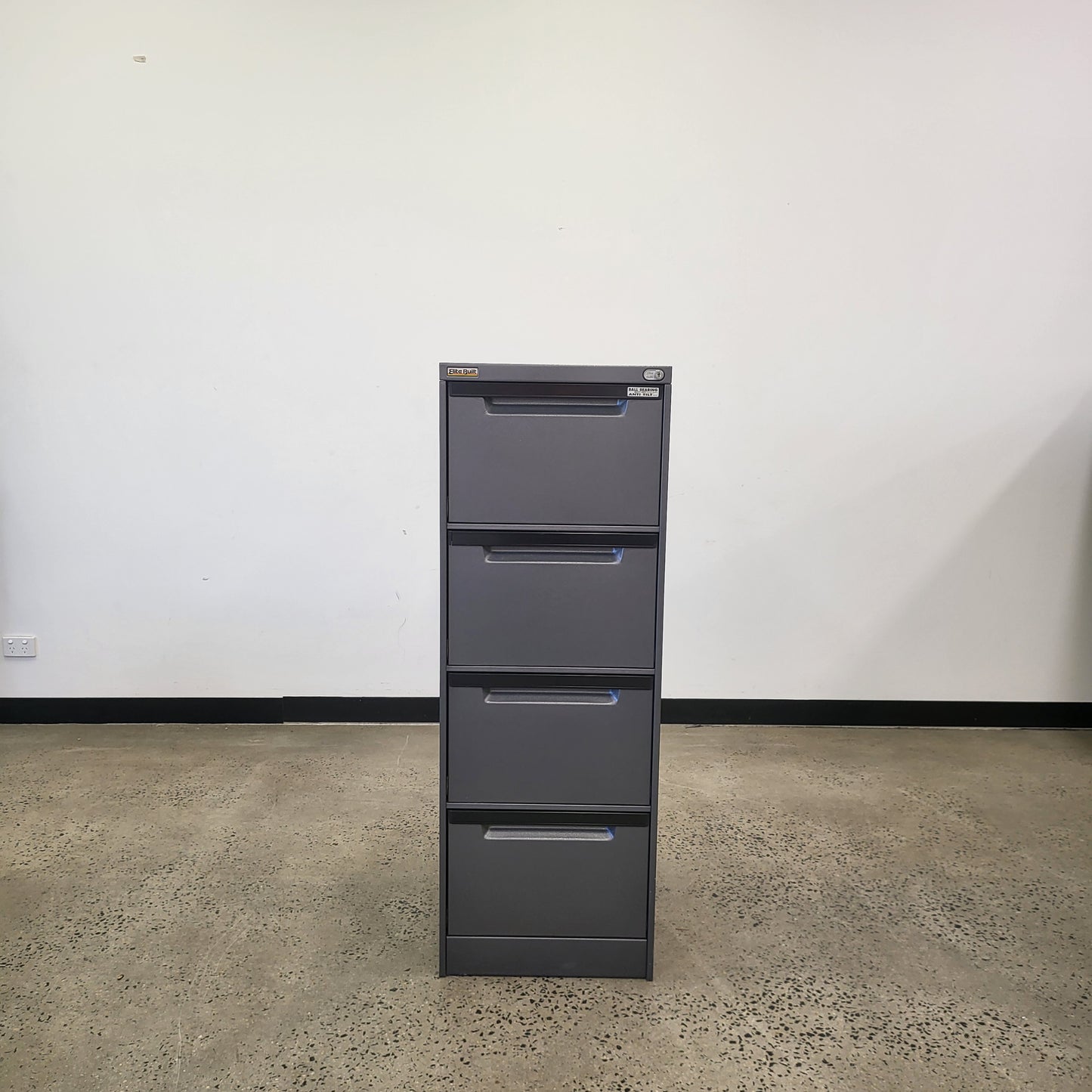 EliteBuilt 4 Drawer Filing Cabinet in Charcoal