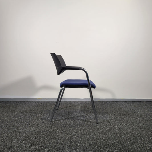 Koenig + Neurath Chair with Blue Upholstery