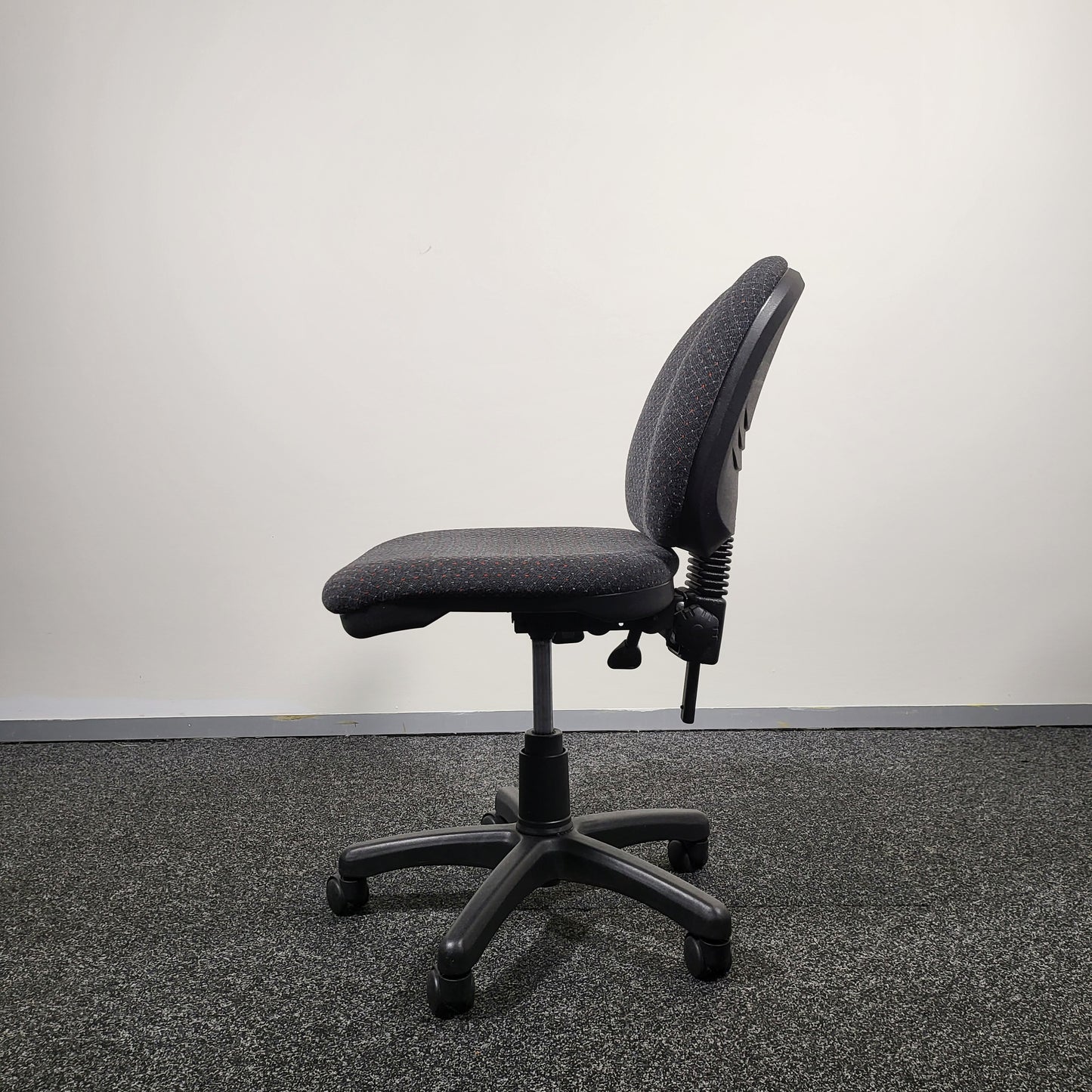 Office Task Chair in Grey Pattern Upholstery