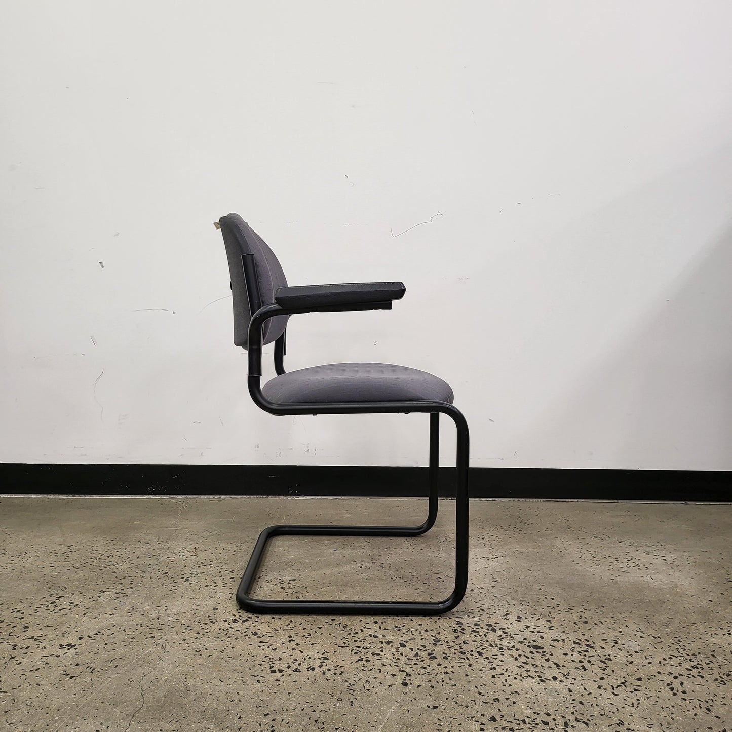 Cantilever Boardroom Chairs in Charcoal Grey and Black