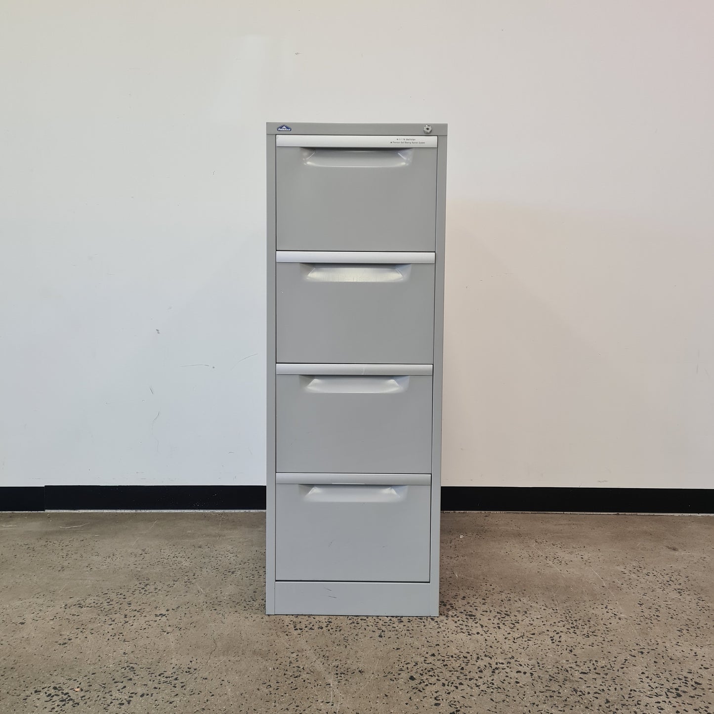 Pinnacle 4 Drawer Filing Cabinet in Grey