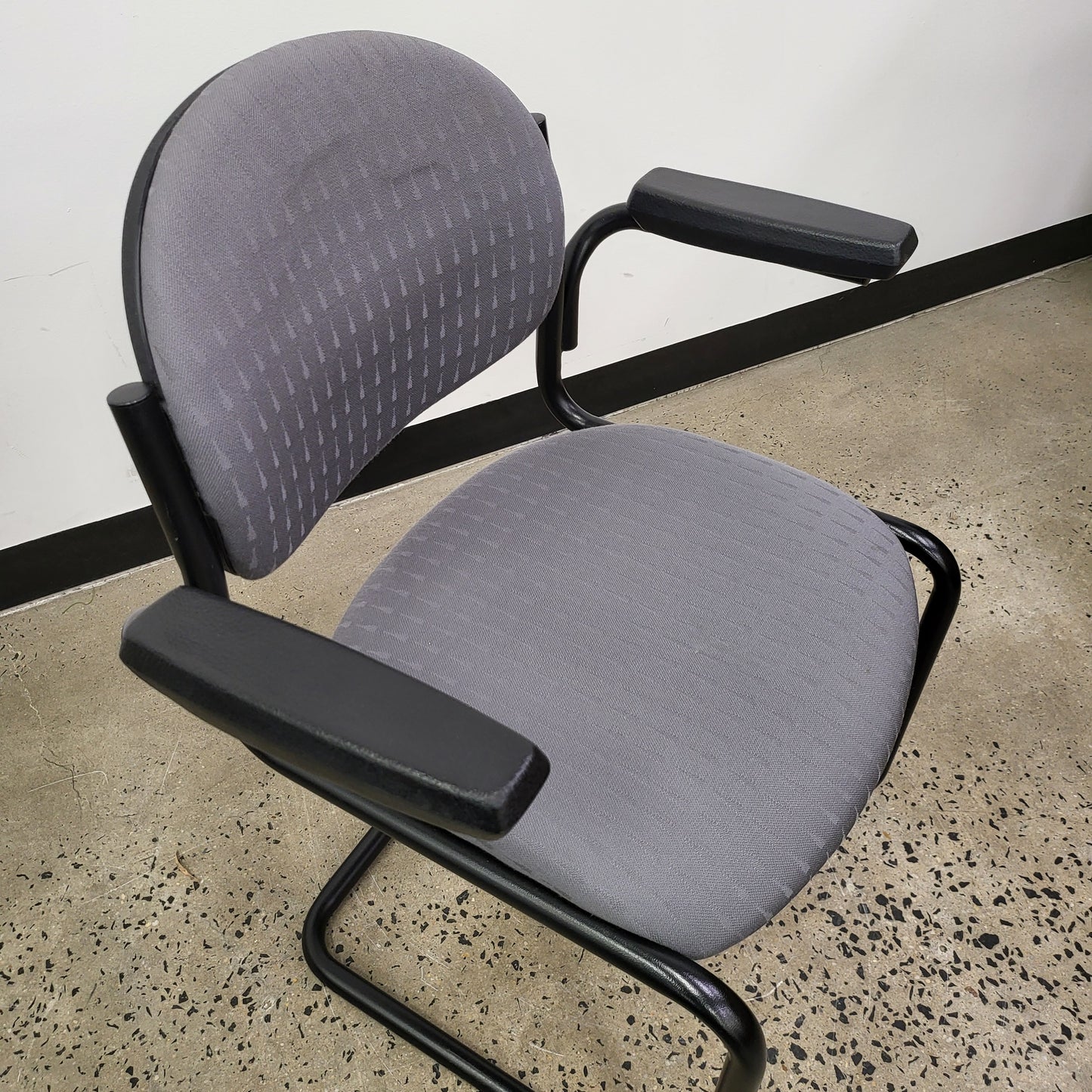 Cantilever Boardroom Chairs in Charcoal Grey and Black