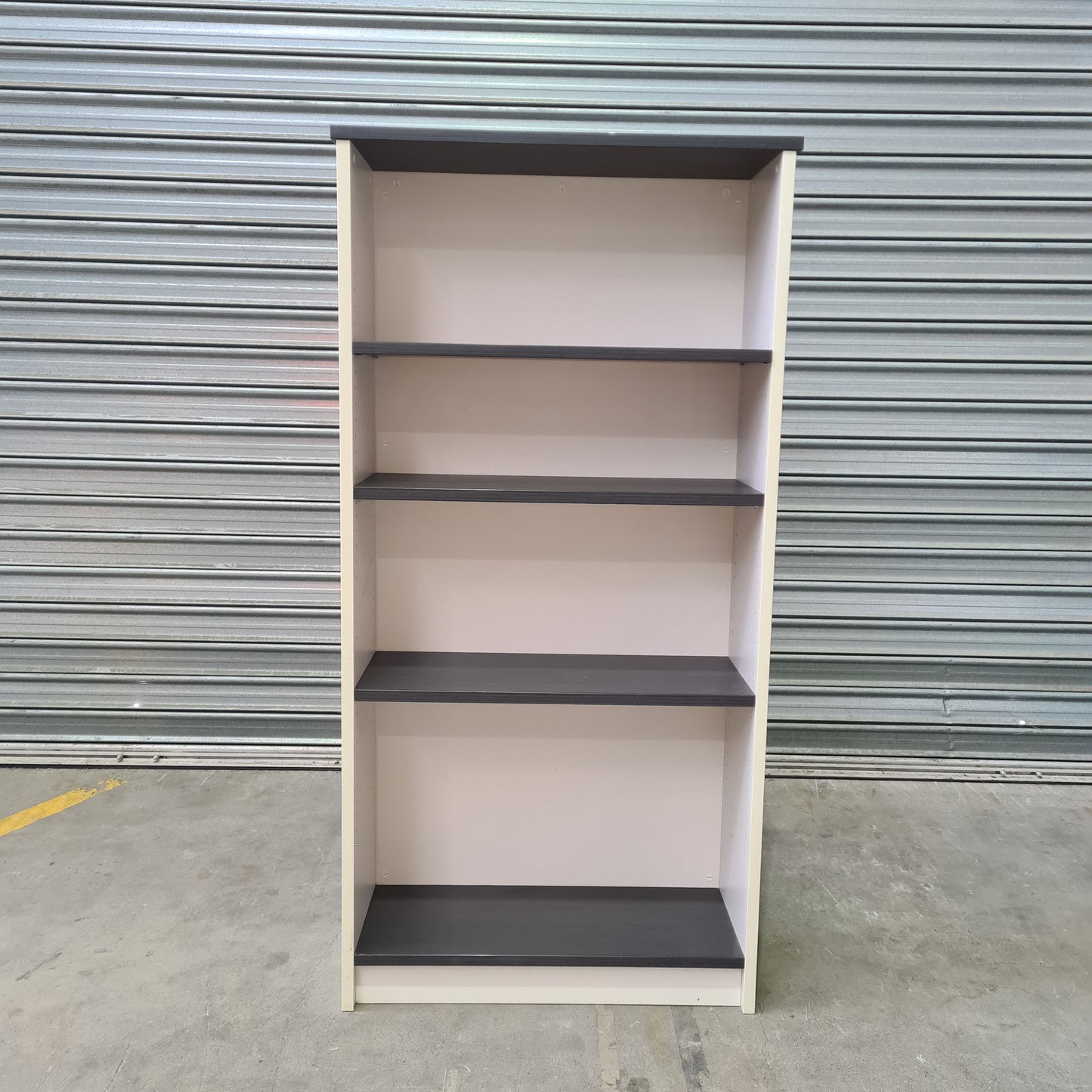 CLEARANCE Beige and Dark Wood Bookshelf