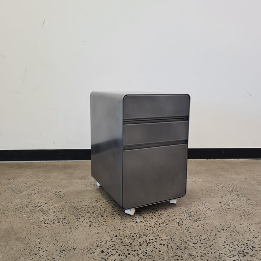 Mobile 3 Drawer Pedestal in Grey