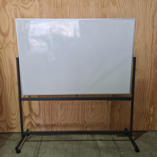 Large Double-Sided Whiteboard on Wheels