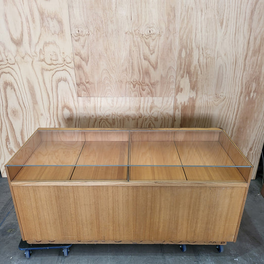 Glass Top Display Cabinet with Storage
