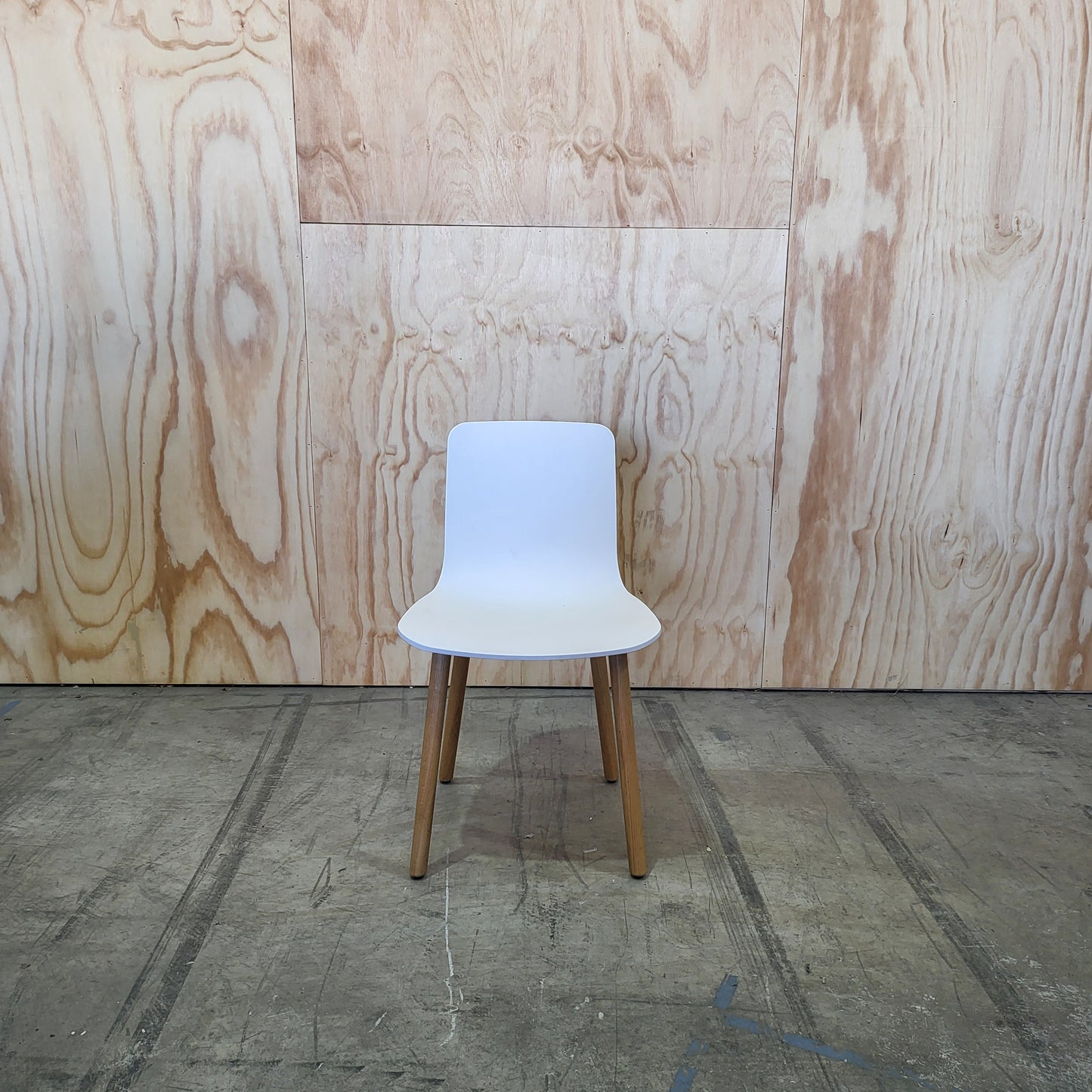 Vitra HAL Light Oak Chair in White