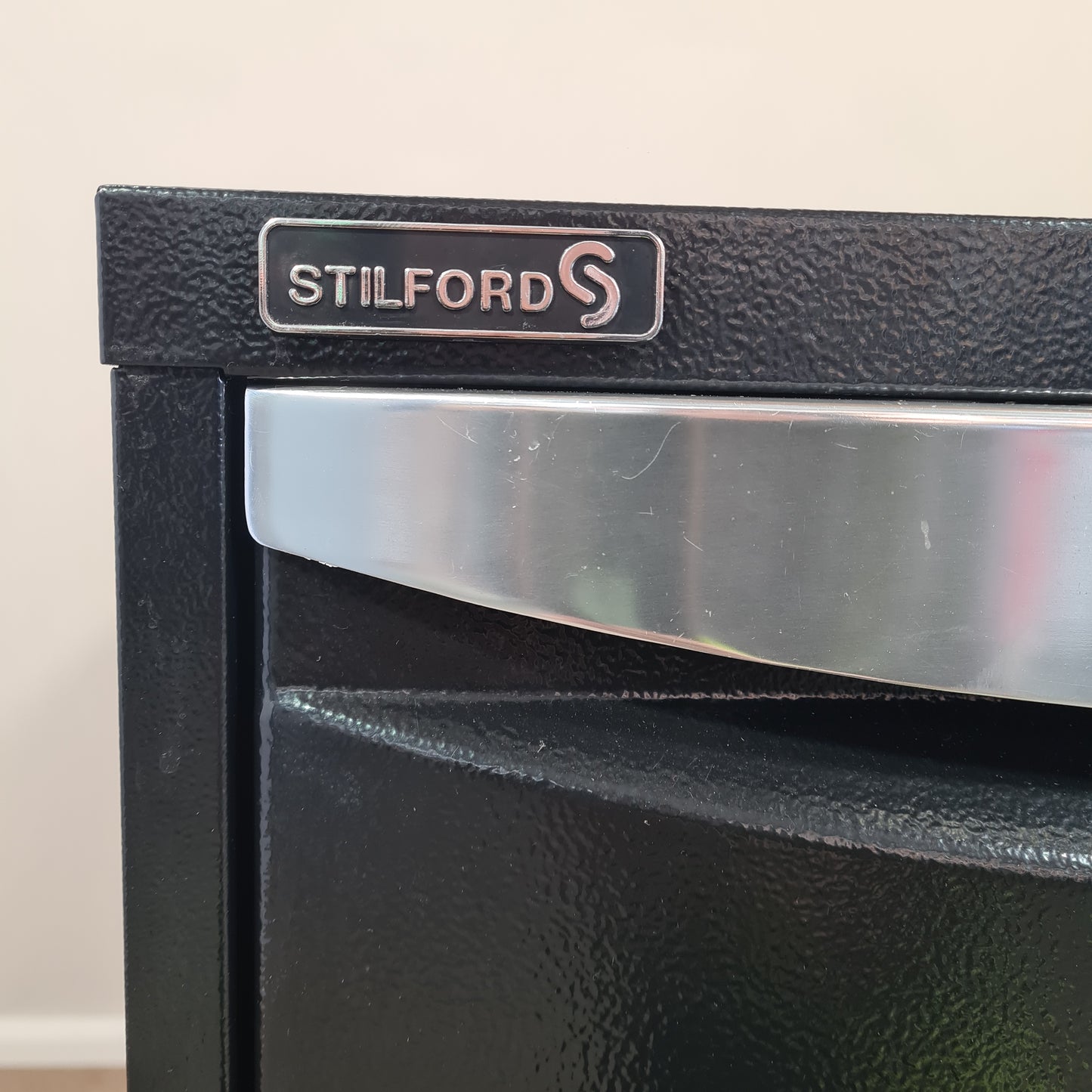 Stilford 2 Drawer Filing Cabinet in Black and Silver