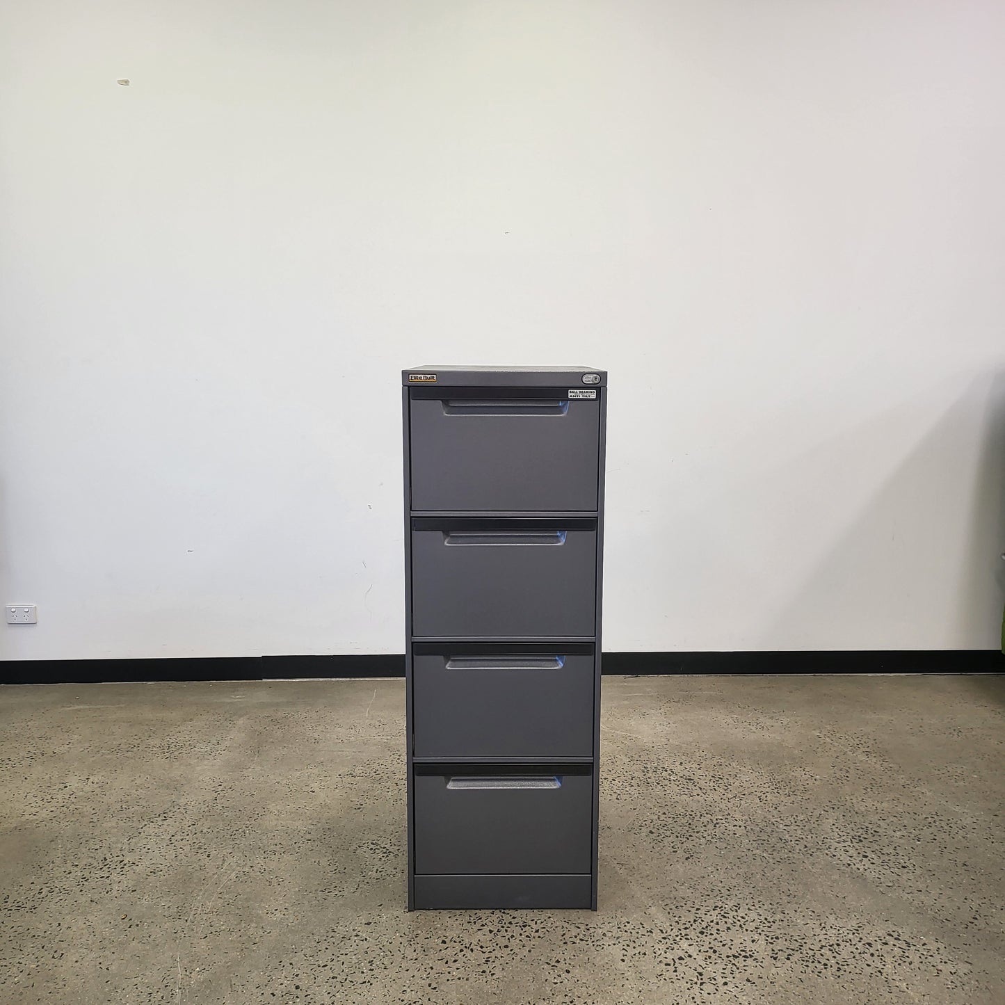 EliteBuilt 4 Drawer Filing Cabinet in Charcoal