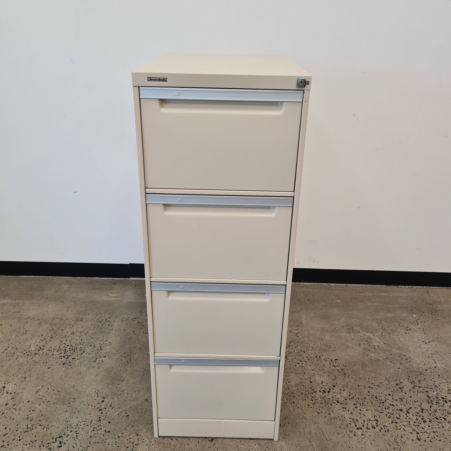 Brownbuilt 4 Drawer Filing Cabinet in Beige