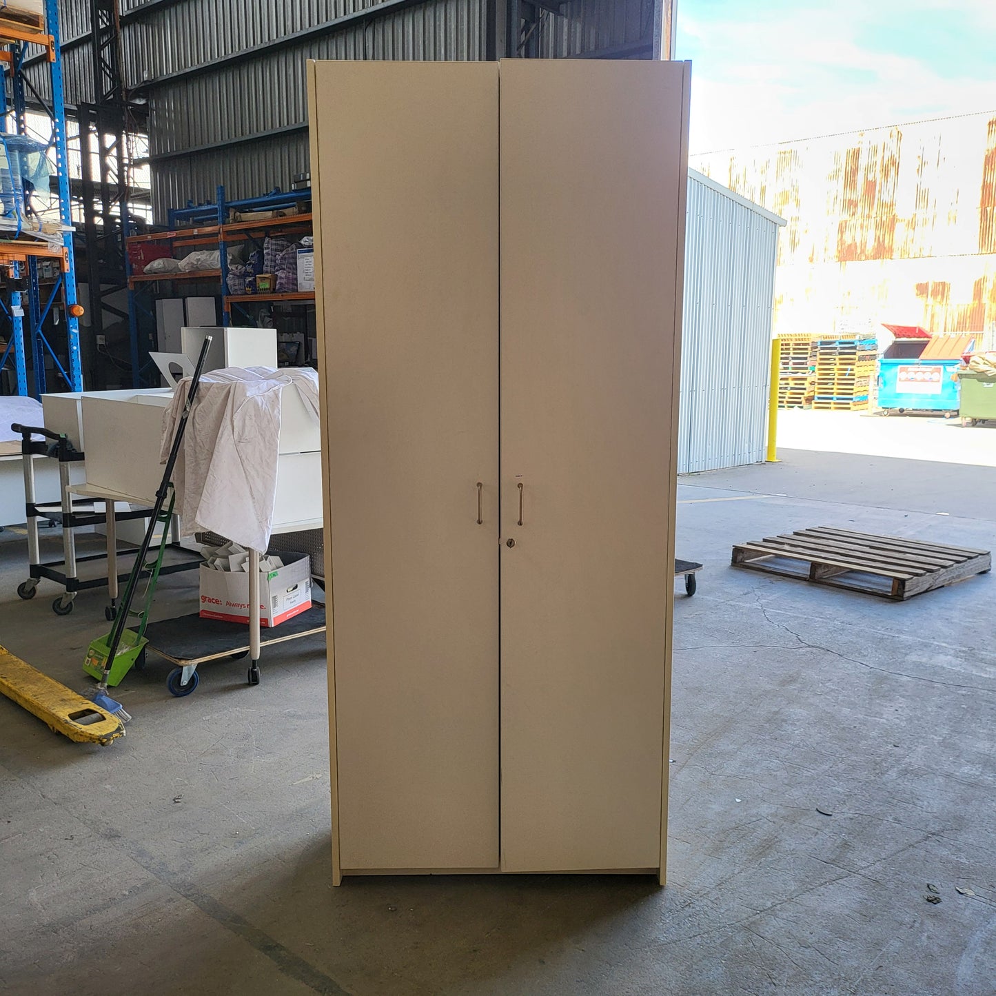 CLEARANCE Tall Cupboard in White