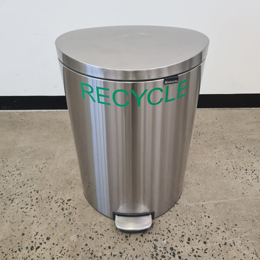 Brabantia Recycling Pedal Bin in Aluminium Finish