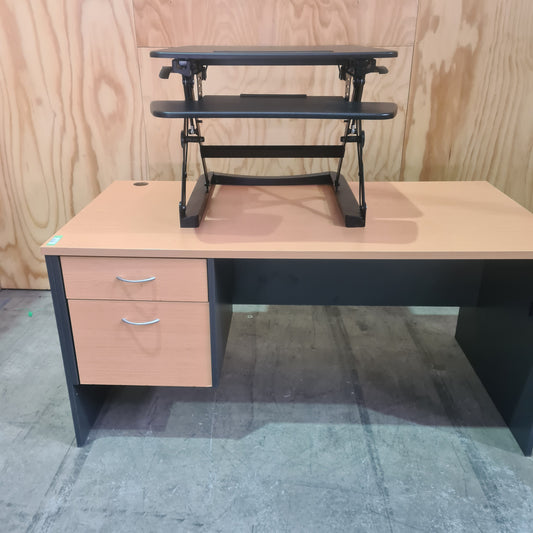 Desk Riser Black with Round Edge