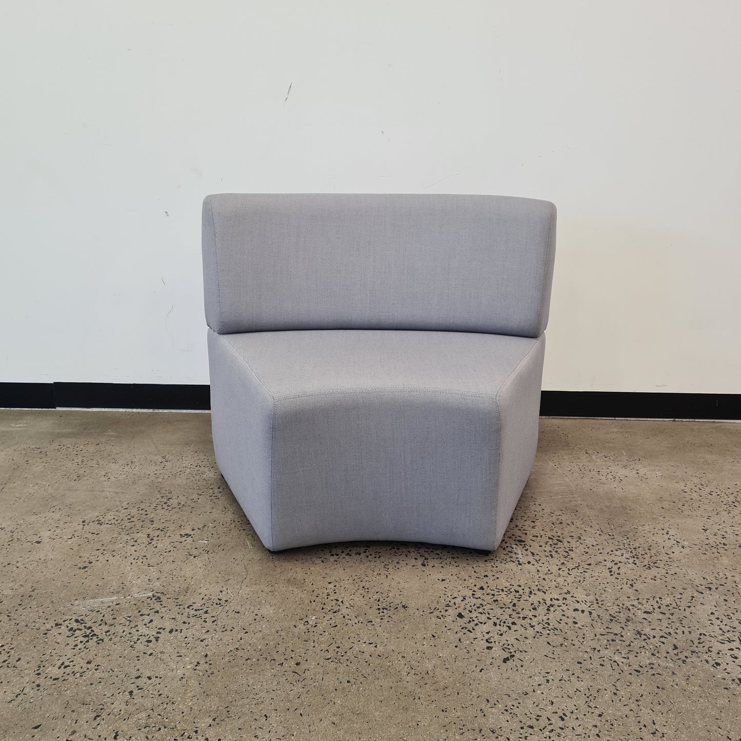 Zenith SOL - EDT Curved Ottoman in Light Grey