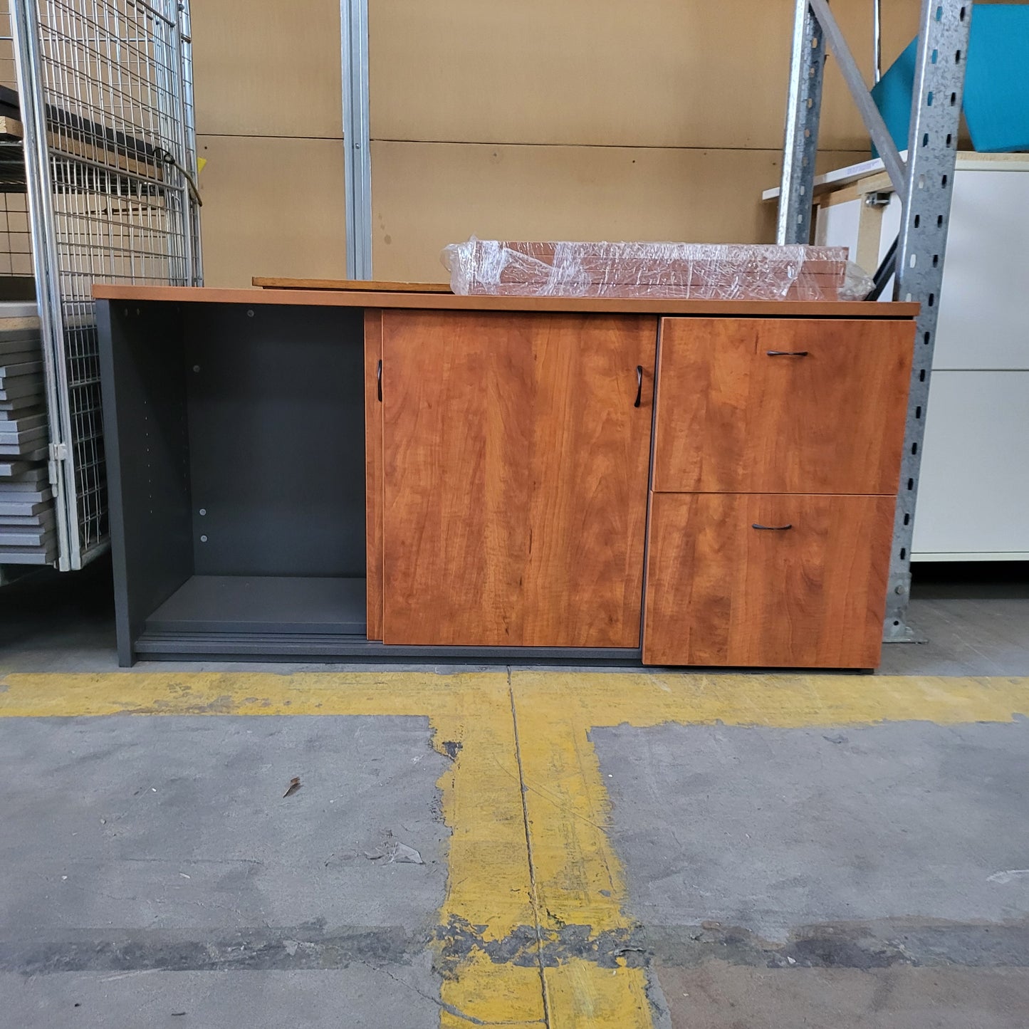 CLEARANCE Timber Buffet with Sliding Doors and Drawers