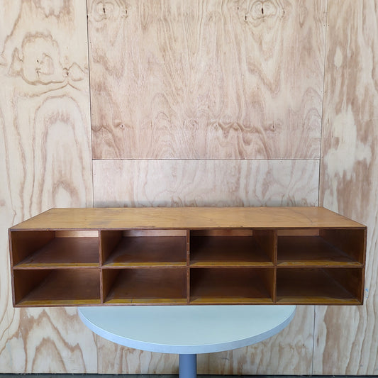 Short long wooden bookshelf