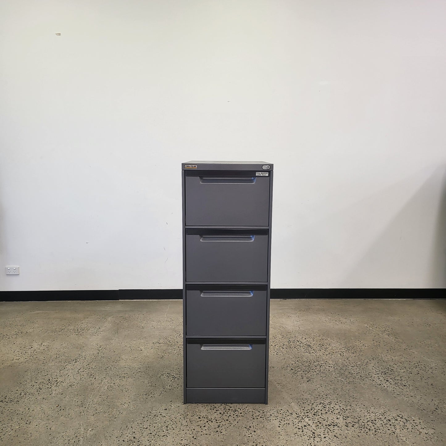 EliteBuilt 4 Drawer Filing Cabinet in Charcoal