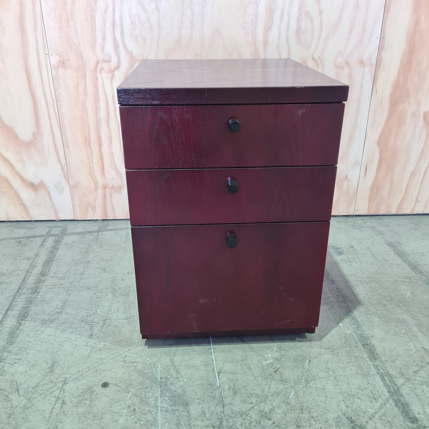 Wooden Mobile Pedestal Unit on castors in Mahogany