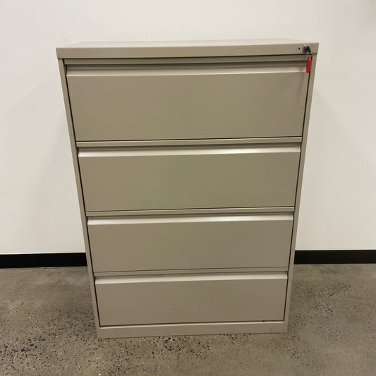 Bosco Wide Filing Cabinet 4 Drawer Beige