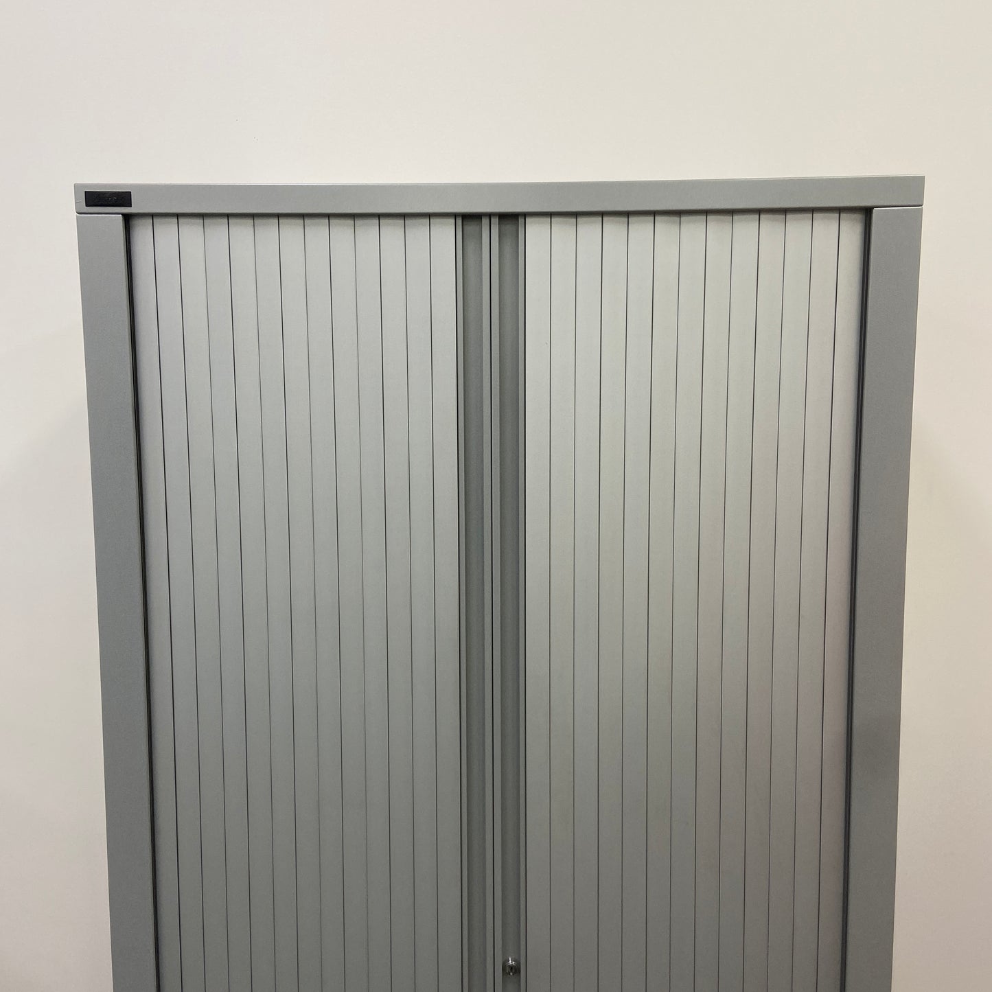 Schiavello Tambour Door Cabinet Silver